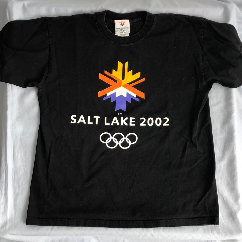 2002 Winter Olympics Big Logo Shirt Mens Large